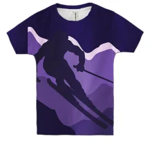 Детская 3D футболка Purpure Skier