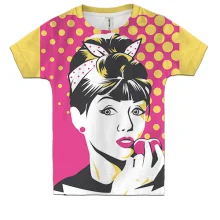 Детская 3D футболка Lovely girl Pop art