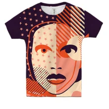 Детская 3D футболка Face Collage