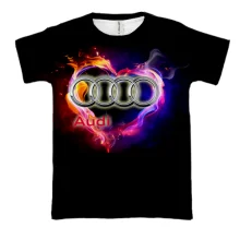 3D футболка I Love Audi