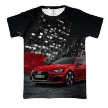 3D футболка Audi Red and Black