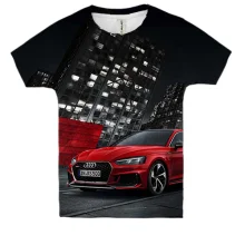 Детская 3D футболка Audi Red and Black