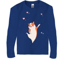 Детский лонгслив Cat with hearts