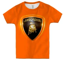 Детская 3D футболка Lamborghini (Orange)