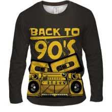 Мужской 3D лонгслив Back to 90