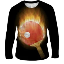 Чоловічий 3D лонгслів Fire tennis