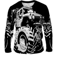 Мужской 3D лонгслив Monster Truck