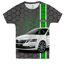Детская 3D футболка Skoda Octavia
