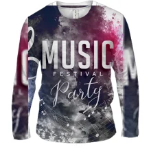 Чоловічий 3D лонгслів Music festival party