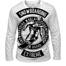 Мужской 3D лонгслив Snowboarding extreme