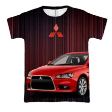 3D футболка з червоним Mitsubishi Lancer