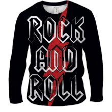 Мужской 3D лонгслив Rock and Roll стрела