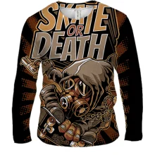 Мужской 3D лонгслив Skate or Death