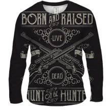 Чоловічий 3D лонгслів Hunt or be Hunted