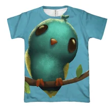3D футболка Blue Bird на гілці