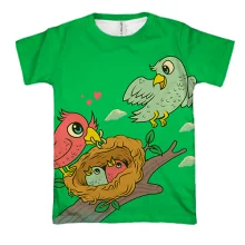 3D футболка Bird family