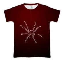 3D футболка Spider white line