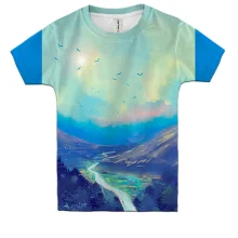Дитяча 3D футболка Watercolor landscape
