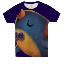 Детская 3D футболка Bird with bow tie
