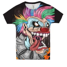 Детская 3D футболка Crazy Clown