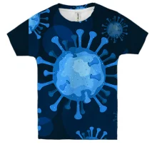Дитяча 3D футболка Blue Covid-19