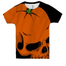 Детская 3D футболка Skull-Orange