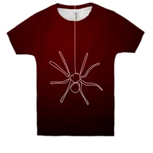Детская 3D футболка Spider white line