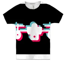 Детская 3D футболка Drone anaglyph