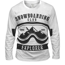 Мужской 3D лонгслив Snowboarding Explorer