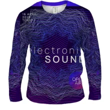 Мужской 3D лонгслив Electronic sound