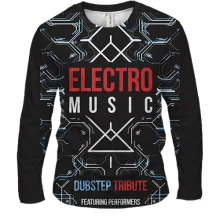 Мужской 3D лонгслив Electro music