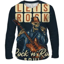 Чоловічий 3D лонгслів Lets rock soul