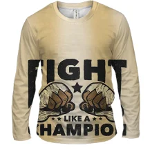 Чоловічий 3D лонгслів Fight like a champion