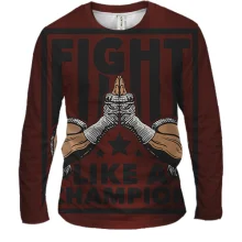 Мужской 3D лонгслив Fight Champion