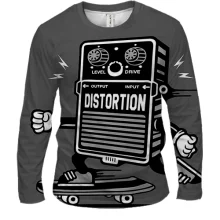 Мужской 3D лонгслив distortion