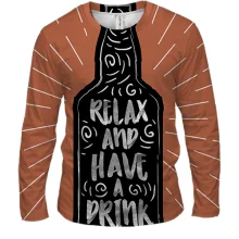 Чоловічий 3D лонгслів Relax and have a drink