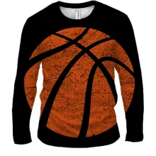 Чоловічий 3D лонгслів Basketball ball