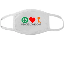 Тканинна маска для обличчя peace love cats