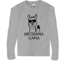 Детский лонгслив no drama llama.