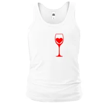 Мужская майка My heart in wine.