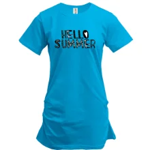 Удлиненная футболка HELLO SUMMER