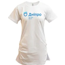 Удлиненная футболка Днепр это мой город.