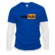 Комбинированный лонгслив "SmmHub"