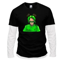 Комбинированный лонгслив Billie Eilish art
