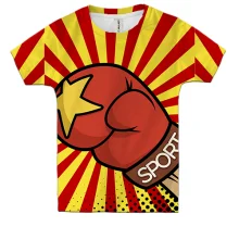 Детская 3D футболка Sport boxing