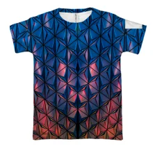 3D футболка Low poly pattern.
