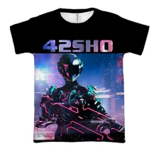 3D футболка 42SHO робот с оружием