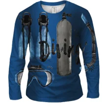 Мужской 3D лонгслив Diving