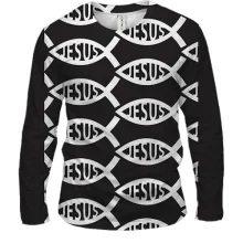 Мужской 3D лонгслив Jesus