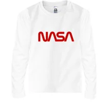 Детский лонгслив NASA Worm logo